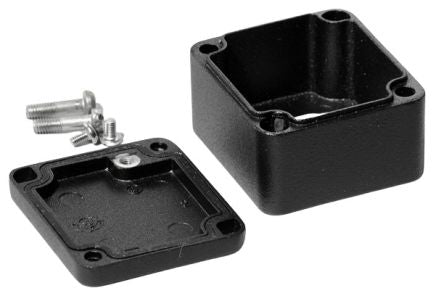 Hammond 1590Z Series Black Aluminium Enclosure, IP68, Flanged, Black Lid, 50 x 45 x 30mm [1590Z060BK]; 277-6479