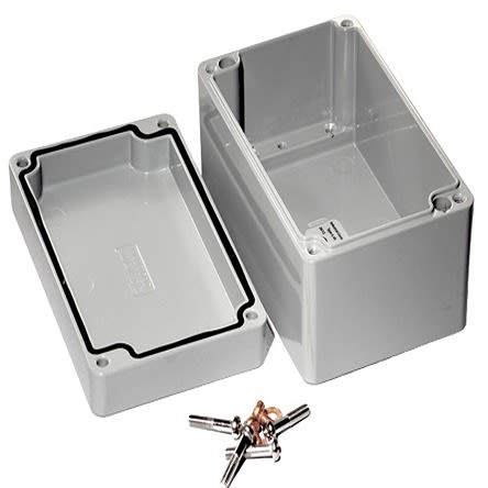 Hammond 1590Z Series Grey Die Cast Aluminium Alloy Enclosure, IP68, Flanged, Grey Lid, 125 x 81 x 59mm [1590Z120GY]; 277-6481