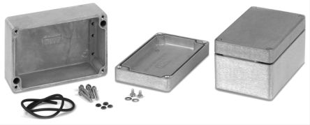 Hammond 1590Z Series Grey Die Cast Aluminium Alloy Enclosure, Flanged, Grey Lid, 200 x 80 x 60mm [1590Z137GY]; 277-6486