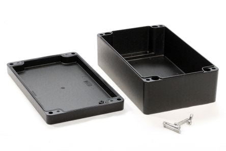 Hammond 1590Z Series Grey Aluminium Enclosure, IP68, Flanged, Grey Lid, 260 x 160 x 90mm [1590Z162BK]; 277-6490