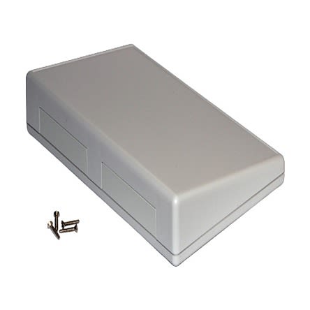 Hammond 1599T Series Light Grey ABS, Plastic Enclosure, IP54, Grey Lid, 220 x 140 x 46mm [1599KSTSGY]; 277-6495