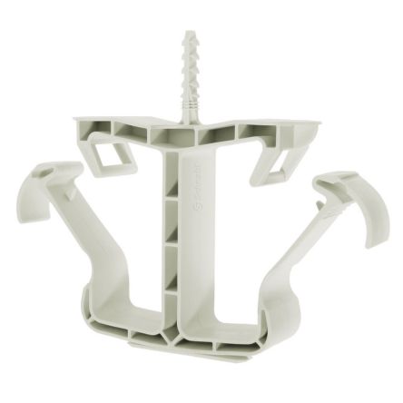 nVent CADDY White Polypropylene Double cable support, 10mm Max. Bundle [800044]; 277-6625
