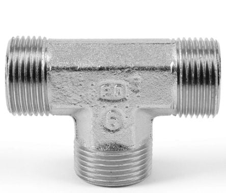 Parker Tee Tube to Tube Male 24° DIN Cone to Male 24° DIN Cone, T20SCFX [T20SCFX]; 277-7126