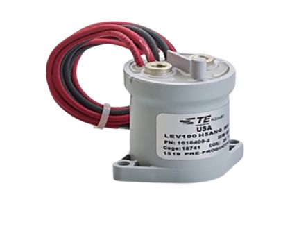 TE Connectivity Kilovac Kilovac LEV100 Contactor, 24 V dc Coil, 1-Pole, 100 A, 1 Form X, SPST-NO, 24 V dc [1618412-8 LEV100H5ANG]; 277-7189