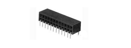 TE Connectivity AMPMODU HV-100/HV-190 Series Right Angle Board PCB Header, 8 Contact(s), 2.54 mm Pitch, 2 Row(s), [216604-8]; 277-7208