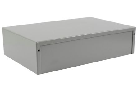 Hammond 1411-1412 Series Grey Aluminium, Steel Enclosure, Flanged, Grey Lid, 305 x 203 x 76mm [1412V]; 277-7397