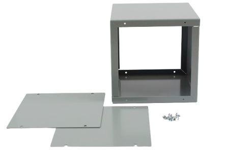 Hammond 1415 Series Grey Steel Enclosure, Flanged, Grey Lid, 152 x 102 x 127mm [1415C]; 277-7402