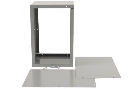 Hammond 1415 Series Grey Steel Enclosure, Flanged, Grey Lid, 229 x 127 x 152mm [1415E]; 277-7404