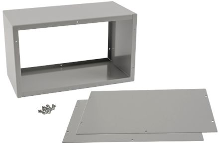 Hammond 1415 Series Grey Steel Enclosure, Flanged, Grey Lid, 305 x 152 x 178mm [1415G]; 277-7406