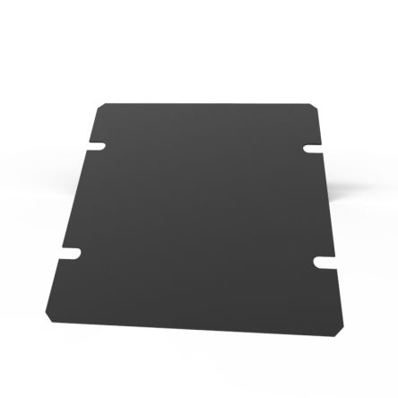 Hammond 1441 Series Steel Bottom Plate for Use with Steel Chassis, 4 x 4 x 2in [1431-6BK3]; 277-7448