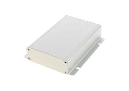 Hammond 1455F Series Clear Anodised Aluminium Enclosure, IP54, Flanged, Clear Lid, 121 x 78 x 28mm [1455JF1201]; 277-7452