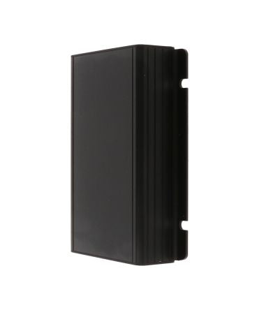 Hammond 1455F Series Black Aluminium Enclosure, IP54, Flanged, Black Lid, 121 x 78 x 28mm [1455JF1201BK]; 277-7453