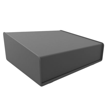 Hammond 1456 Series Black Aluminium Aluminium Case, IP31, Flanged, Black Lid, 287 x 432 x 89mm [1456RL1BKBK]; 277-7512