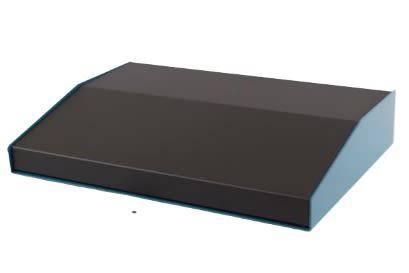 Hammond 1456 Series Blue Aluminium Aluminium Case, IP31, Flanged, Black Lid, 287 x 432 x 76mm [1456RL3BKBU]; 277-7515