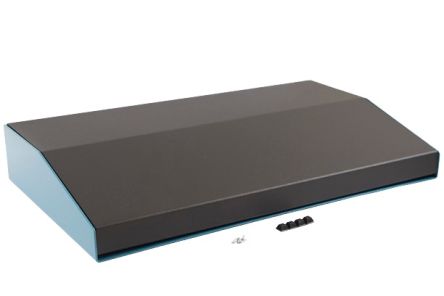 Hammond 1456 Series Blue Aluminium Aluminium Case, IP31, Flanged, Black Lid, 287 x 508 x 76mm [1456WL3BKBU]; 277-7524