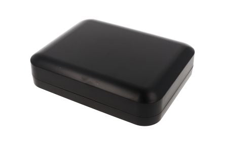 Hammond 1556 Series Black ABS, Plastic General Purpose Enclosure, IP54, Flanged, Black Lid, 160 x 200 x 45mm [1556GBK]; 277-7587