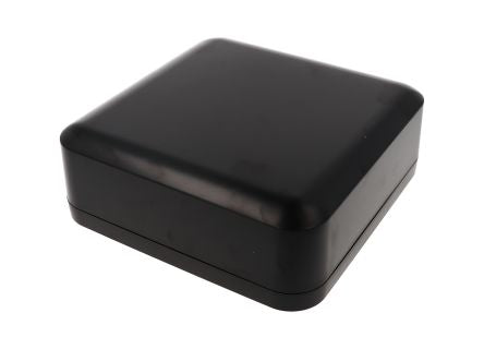 Hammond 1556 Series Black ABS, Plastic General Purpose Enclosure, IP54, Flanged, Black Lid, 200 x 200 x 70mm [1556HABK]; 277-7591