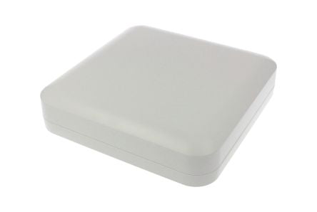 Hammond 1556 Series Light Grey ABS, Plastic General Purpose Enclosure, IP54, Flanged, Grey Lid, 200 x 200 x 45mm [1556HGY]; 277-7595