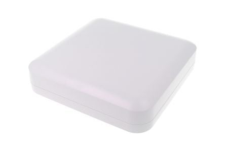 Hammond 1556 Series White ABS, Plastic General Purpose Enclosure, IP54, Flanged, White Lid, 200 x 200 x 45mm [1556HWH]; 277-7597