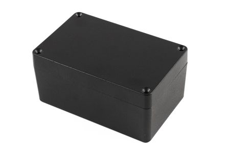 Hammond 1590Z Series Black Die Cast Aluminium Alloy Enclosure, IP68, Flanged, Black Lid, 125 x 81 x 59mm [1590Z120BK]; 277-7601