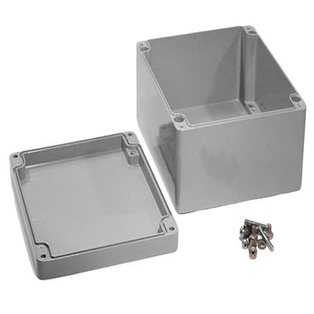 Hammond 1590Z Series Grey Die Cast Aluminium Alloy Enclosure, IP68, Flanged, Grey Lid, 230 x 200 x 110mm [1590Z231GY]; 277-7606
