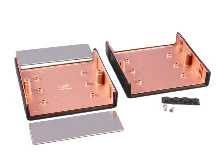 Hammond 1598R Black ABS Enclosure, 250 x 160 x 40mm [1598RFBK]; 277-7612