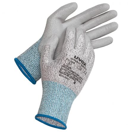 Uvex Uvex Unidur 6649 Blue Elastane, HPPE, Polyamide Cut Resistant Work Gloves, Size 8, Polyurethane Coating [6051608]; 277-7631