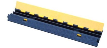 RS PRO 1m Black/Yellow Cable Cover in Natural Rubber, 32mm Inside dia. [0]; 277-7916