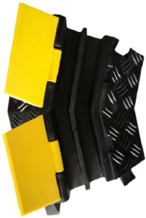 RS PRO 400mm Black/Yellow Cable Cover in Natural Rubber, 28mm Inside dia. [0]; 277-7917