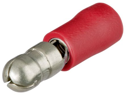Knipex, 97 Yes, Brass Crimp Pin Connector, 22AWG to 16AWG, 4mm Pin Diameter, 120mm Pin Length, Red [97 99 150]; 277-7944