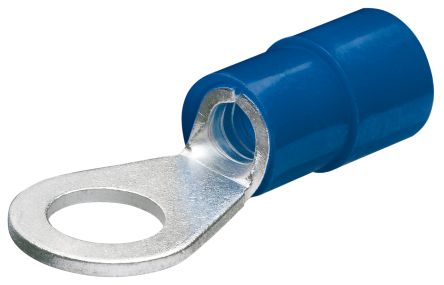 Knipex, 97 99 1 Insulated Ring Terminal, 8mm Stud Size, 1.5mm² to 2.5mm² Wire Size, Blue [97 99 176]; 277-7952