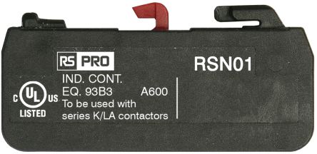 RS PRO Auxiliary Contact Block, 1NC, Snap-On [0]; 277-8385