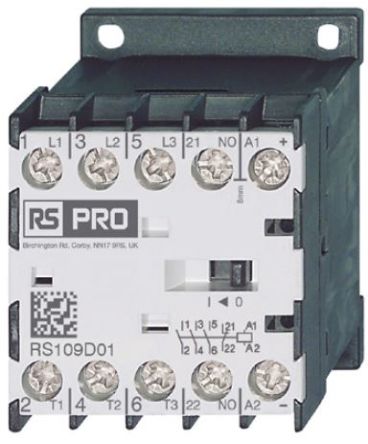 RS PRO Contactor, 230 V ac Coil, 3-Pole, 12 A, 5.5 kW, 3 → 400 V [0]; 277-8402