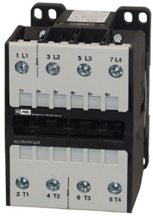 RS PRO Contactor, 230 V ac Coil, 4-Pole, 62 A, 30 kW, 3 → 400 V [0]; 277-8489
