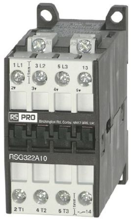RS PRO Contactor, 24 V dc Coil, 3-Pole, 10 A, 4 kW, 3 → 400 V [0]; 277-8504