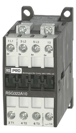RS PRO Contactor, 24 V dc Coil, 3-Pole, 22 A, 11 kW, 3 → 400 V [0]; 277-8510