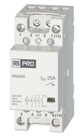 RS PRO Contactor, 230 V ac Coil, 25 A, 2.2 kW, 440 V [0]; 277-8520