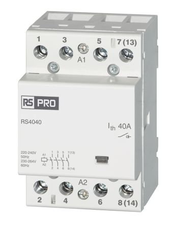 RS PRO Contactor, 230 V ac Coil, 40 A, 2.2 kW, 440 V [0]; 277-8521