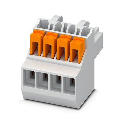 Phoenix Contact PSPT Series Push-In PCB Socket, 4-Contact, 1-Row, 3.5mm Pitch, Push In Spring Termination [1102110]; 277-8614