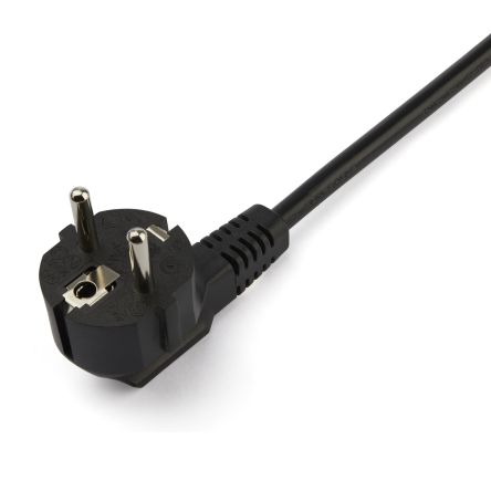 StarTech.com Right Angle CEE 7/7 Plug to Straight IEC C13 Socket Power Cord, 2m [PXT101YEU2M]; 277-9808