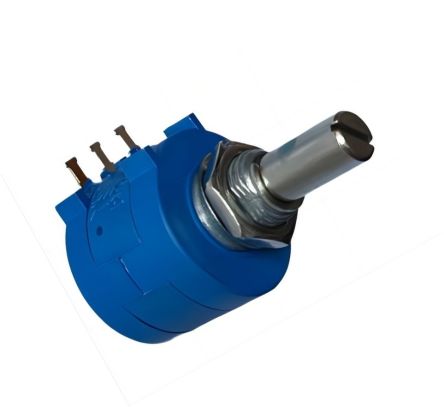 RS PRO 5kΩ Rotary Potentiometer 10-Turns 1-Gang Bushing Mount [0]; 278-0308