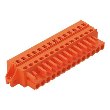 WAGO 231 Series Pluggable Connector, 14-Pole, Female, 14-Way, Snap-In, 16A [231-314/031-000]; 278-0755