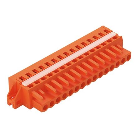 WAGO 231 Series Connector, 15-Pole, Female, 15-Way, Snap-In, 16A [231-315/027-000]; 278-0761