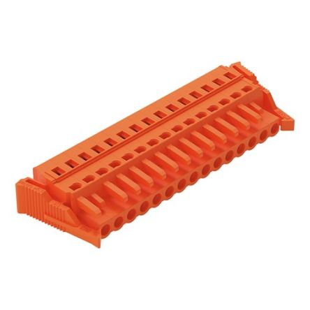 WAGO 231 Series Pluggable Connector, 15-Pole, Female, 15-Way, Snap-In, 16A [231-315/037-000]; 278-0763