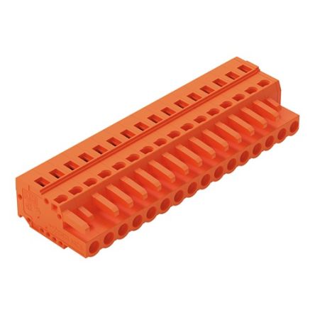 WAGO 231 Series Pluggable Connector, 16-Pole, Female, 16-Way, Cable Mount, 16A [231-316/026-000]; 278-0767