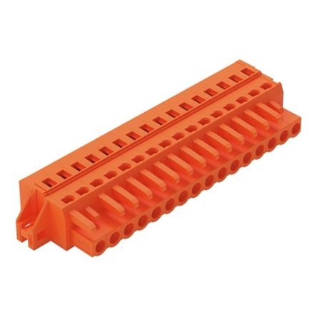 WAGO 231 Series Connector, 16-Pole, Female, 16-Way, Snap-In, 16A [231-316/031-000]; 278-0769