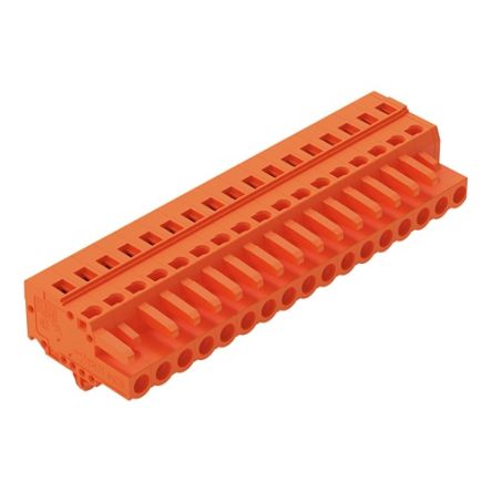 WAGO 231 Series Connector, 17-Pole, Female, 17-Way, Snap-In, 16A [231-317/008-000]; 278-0773
