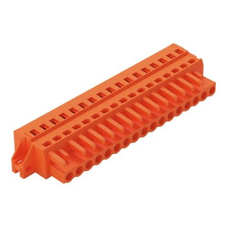 WAGO 231 Series Connector, 17-Pole, Female, 17-Way, Feed Through, 16A [231-317/031-000]; 278-0776