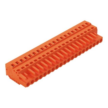 WAGO 231 Series Pluggable Connector, 20-Pole, Female, 20-Way, Snap-In, 16A [231-320/026-000]; 278-0790