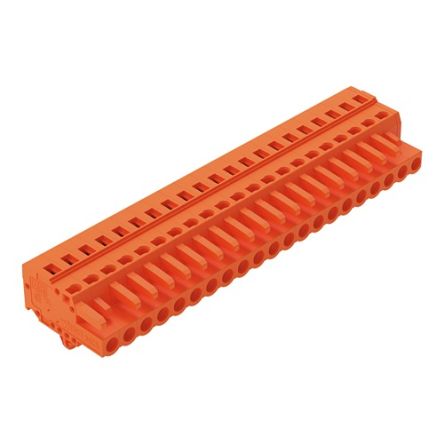 WAGO 231 Series Pluggable Connectors, 21-Pole, Female, 21-Way, Cable Mount, 16A [231-321/008-000]; 278-0795
